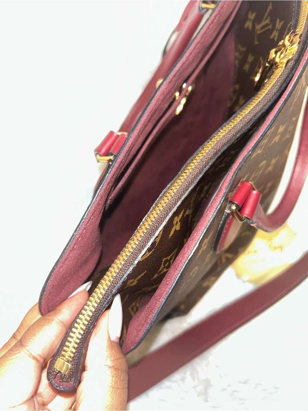 Louis Vuitton Monogram Canvas Flower Tote MM Bordeaux - Picture 8 of 16